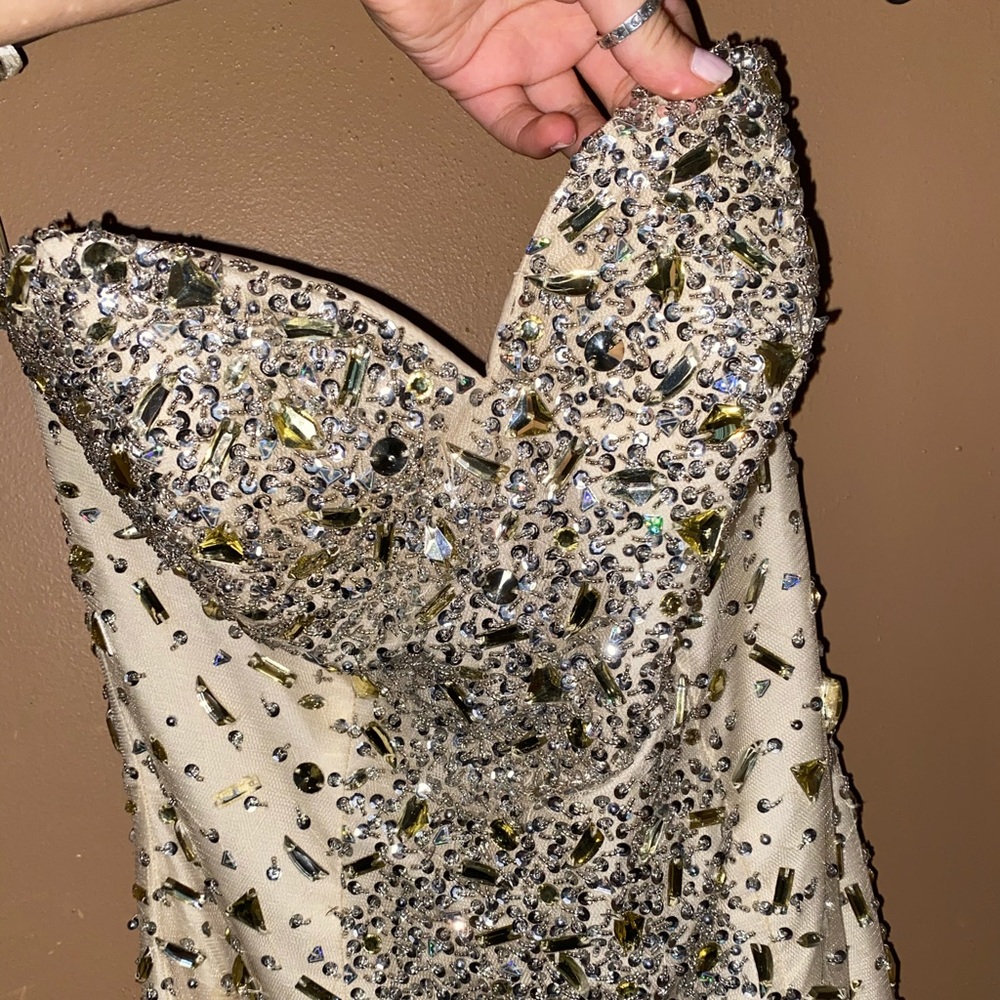 Beautiful bejeweled champagne dress